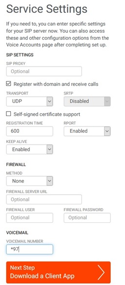 Bria Solo Service Setup