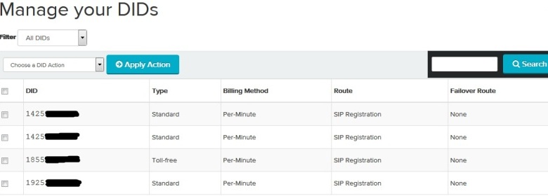 Flowroute DID Management