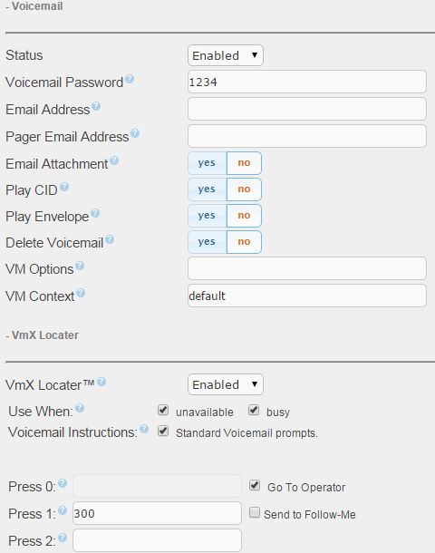 Elastix Voicemail