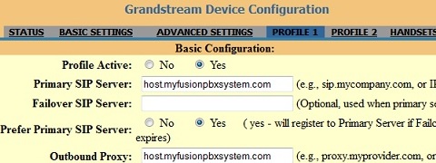 Grandstream Profile