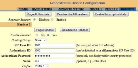 Grandstream Handset