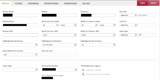 vFax Profile