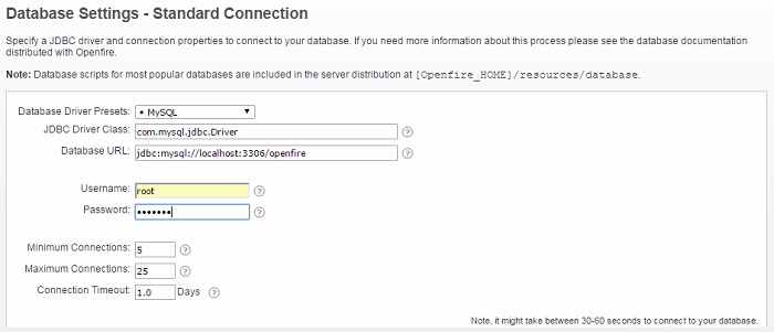 Openfire Database