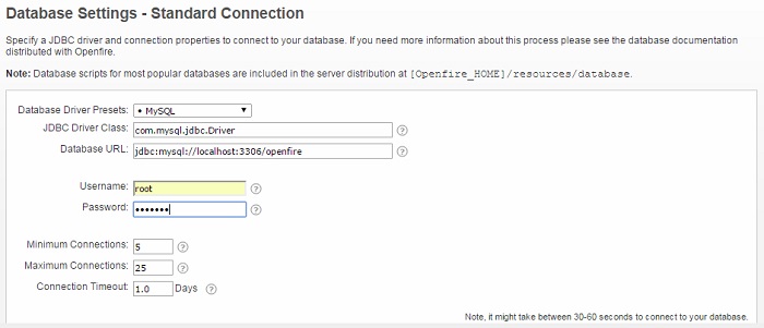 Openfire Database