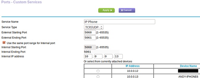 Router Port Forwarding VoIP