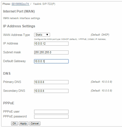 Device Network Settings