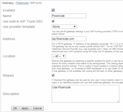 Configure A SIP Trunk