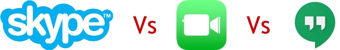Skype, Facetime, and Google Hangouts Comparison