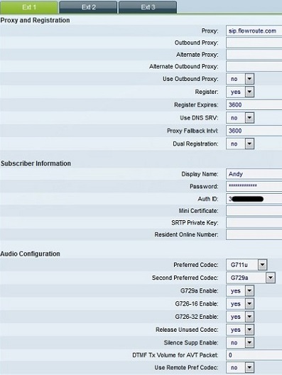 SPA-303 extension configuration part1