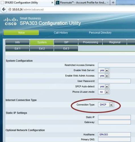 SPA303 configuration utility